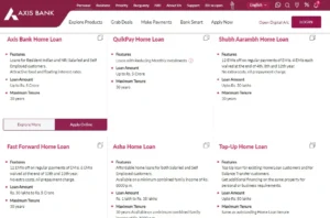 Types of AXIS Bank Home Loan Schemes
